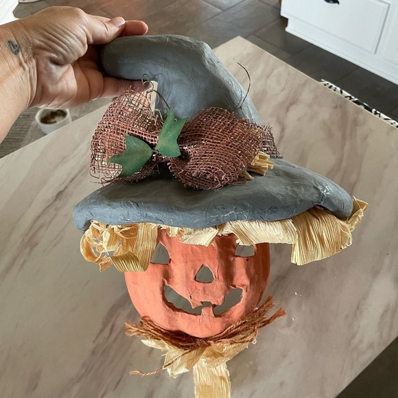 PAPER MACHE HALLOWEEN SCARECROW HEAD - Picture 1 of 6